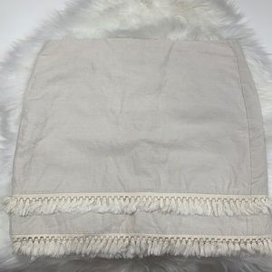 LOFT Khaki Tassel Skirt Size 6